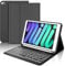 AVNICUD Tastaturhülle für iPad Mini 5 2019 (5. Generation) / iPad Mini 4 2015, drahtlose 7 Hinterleuchtung Bluetooth-Tastatur QWERTZ mit Stifthalter für iPad Mini 5/4/3/2/1,Schwarz
