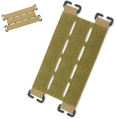 WEEVDRIE Planche de patchs tactiques Velcro de 6 pouces, panneau de patch Molle, panneau Velcro Molle, support tactique, patch de fixation Molle, accessoires tactiques pour écussons, kaki, L