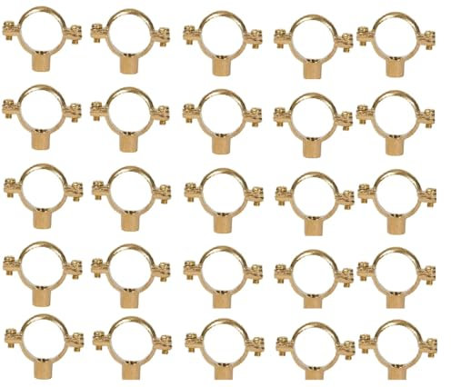 TC 22mm Solid Brass Construction Munsen Ring M10 Pipe Clip Bracket x 25