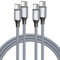 CLEEFUN 240W Cable USB C [2Pack 1M], PD 3.1 Câble Chargeur USB-C vers Type C Charge Rapide pour MacBook Air/Pro, iPad 10. Gen/Air/Mini 6, pour iPhone 16/15, Galaxy S25 S24 S23 S22 S21 etc