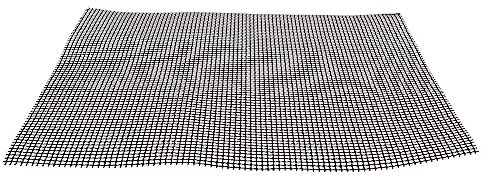 Happyyami 1pc Glasfaser Wiederverwendbare Grillmatte Antihaft-grillmatten 36 * 42cm Schwarz BBQ Mesh-Matte