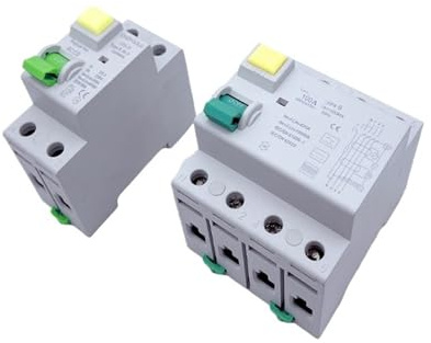 Interrupteur différentiel CC solaire EV, disjoncteur de fuite sur rail DIN, 2P/4P, 63A, 30MA, 300MA, jeu de barres fendu de type B 10KA(6A)