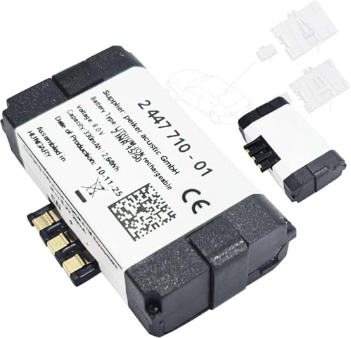 Aousavo Modello 710 BMW 2 447 710-01, 9 361 678-03 batteria di ricambio compatibile con Telematics Control Unit (330 mAh, 8 V, NiCd) BMW F57, G32, M5 F90, G30, G31, G21, G28, X3 F25, X3 G01, X1 F48