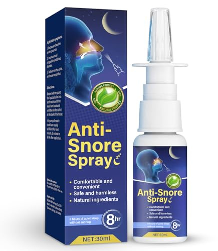 Anti-Schnarch Nasenspray, 30 ml Nasenspray gegen Schnarchen für erholsamen Schlaf, pflanzliche Formel für freie Atemwege und ruhige Nächte