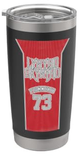 Lynyrd Skynyrd Logo Basketball inspiriert 70er Jahre Rock Sports Fan Doppelwandiger Edelstahl-Thermobecher