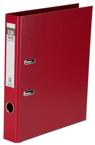 Elba Ordner A4, rado plast, 5cm schmal, Kunststoff, rot, 1 Stück