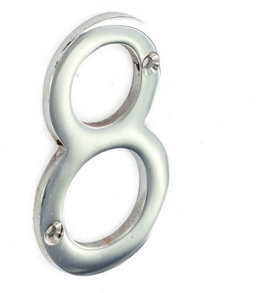 SEC 75MM Numeral 8 Chrome S2968*