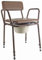 Aidapt Essex Chaise Percée Réglable en Hauteur Brun