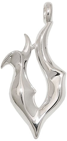 Anhänger Flame aus 925 Silber Echtsilber Silberanhänger glänzend für Damen