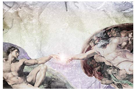 Bilderwelten Michelangelo Fototapete inkl. Kleister 384x255cm - Vliestapete Made in Germany - Tapete Schlafzimmer - Wandtapete - Bildtapete Wohnzimmer Flur T_1955