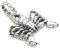 Skorpion Sterling Silber Anhänger .925 x 1 Skorpion Sternzeichen Skorpione