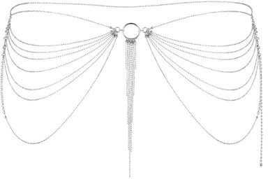 Bijoux Indiscrets Magnifique - Hüftkette / Brustkette als edler Körperschmuck, silber