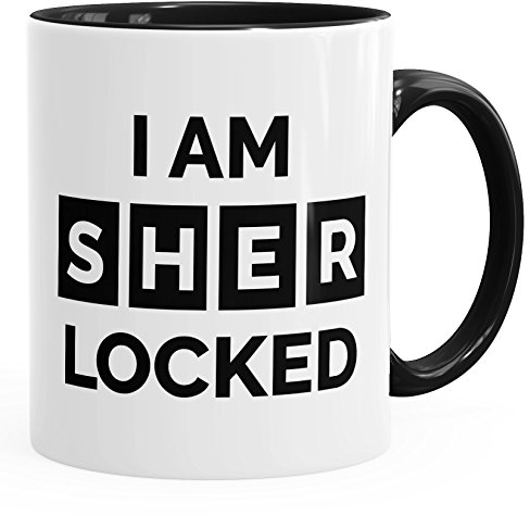 MoonWorks Tasse I'm Sherlocked Kaffeetasse Teetasse Keramiktasse schwarz Unisize
