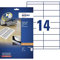 AVERY Zweckform C32258-25 Regalschilder (blanko, beidseitig bedruckbar, matt weiß, extra feine Mikroperforation, 25 Blatt) zum Selbstbedrucken auf allen Druckern, 185 gm