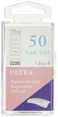 THE EDGE Ultra Nail Tips Size 8 (50 pack) - Strong Nail Tips