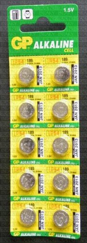 GP 189 LR54 Alkaline-Batterien (1,5 V, klarsichtverpackt, für Kameras, Spielzeuge, Rechner, Lampen, Uhren, Laserpointer und andere Anwendungen), 10 Stück