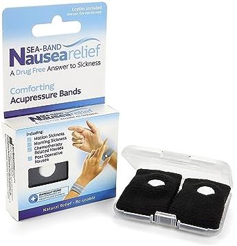 Sea Band Bracelet Acupression Soulagement Des Nausees Adulte Noir