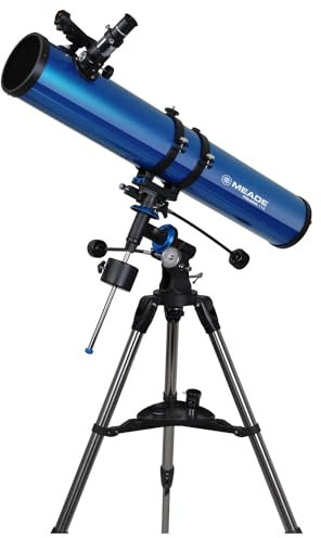 Meade Instruments 216004 Polaris 114Eq Reflektor-Teleskop, Metallic Blau