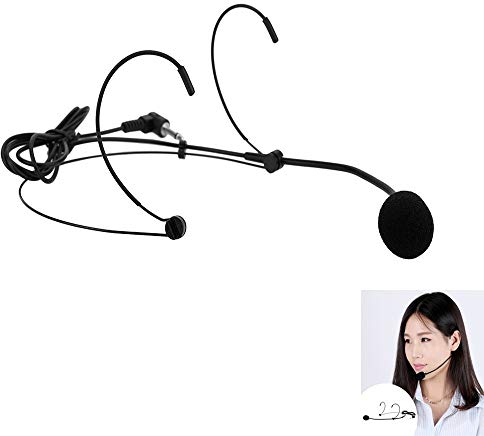 Andoer® Einseitiger Weg Kopfmontages Kopfbügel Headset Ohrbügel Mikrofon Flexibler Ausleger für Verkabelter Sprachverstärker Verstärker Lautsprecher