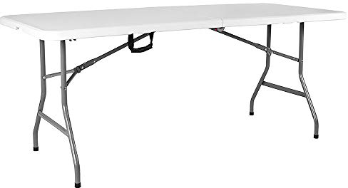Home Vida Table de Pique-Nique Pliante à tréteaux Robuste Argenté 1,5 m
