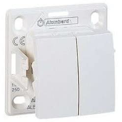 Schneider Electric - Double inter va et vient 10A blanc pose saillie sans cadre ALREA SCHNEIDER ELECTRIC ALB61056