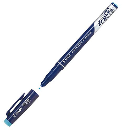Pilot FriXion Erasable Fineliner - 1.3mm - Light Blue - Single Pen