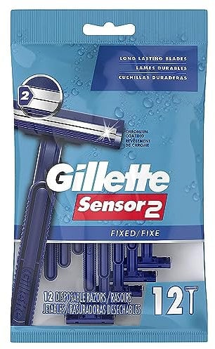 Gillette Sensor2 Disposable Razors, 12Count