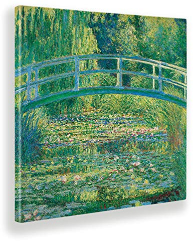 Giallobus - Gemälde - Claude Monet - Der Teich der Seerosen - Leinwand - 50x50 - Bereit zum Aufhängen - Moderne Gemälde für zu Hause