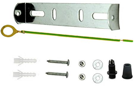 LEDSone [1 Stück] 115 mm Deckenrosette mit Riemen und Zubehör, Eisen, Silber, passend für Deckenleuchte, Abdeckplatten, Lichtbefestigung mit Zubehör für Kronleuchterbeleuchtung