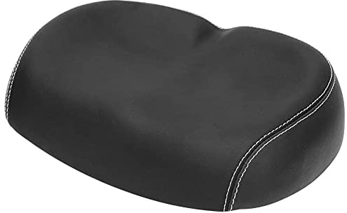 Fahrradsattel ohne Nase, ergonomisch, Fahrradsitzkissen aus vergrößertem Polyurethan-Schaum, Ersatz für Fahrradsitz, weich, stoßdämpfend und atmungsaktiv (schwarz)