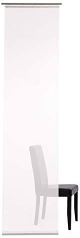 Homing transparenter Flächenvorhang Uni Schiebegardine, Weiss, 1 Stück, H x B: 245 cm x 60 cm, 5949-00