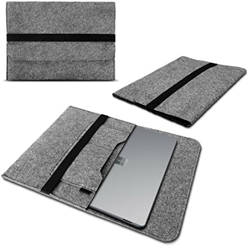 NAUCI Schutzhülle kompatibel mit Microsoft Surface Laptop 4/5 15 Zoll Filz Tasche Sleeve Hülle Laptop Cover Notebook Case, Farben:Grau