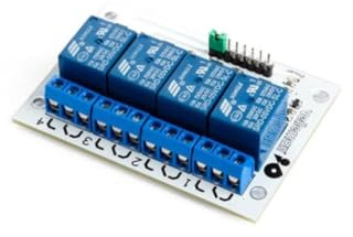 Whadda 4-Kanal-Relaismodul, direkte Mikrocontroller-Steuerung, opto-isolierte Eingänge