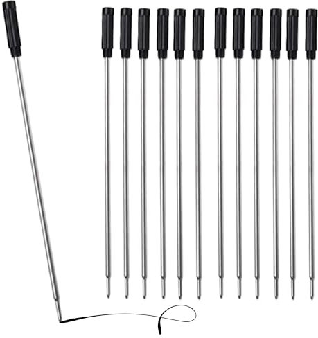 20x Pack Black Ballpoint Pen Refills, Medium Tip 11.6cm, Cross 8513 Compatible, Ball Pen Ink Cartridges Fits Cross Ballpoint Pens for Smooth Writing (20)