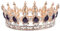 Lurrose Barock Königin Krone Lila Strasskrone Runde Krone Strass Kristall Strass Hochzeits Tiara für Geburtstag Hochzeit Party Halloween (15.00X5.5X5.5 CM)