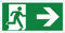 Pubblimania Salida de emergencia con flecha | Cartel de aluminio metal dibond 3 mm de grosor (flecha a la derecha)