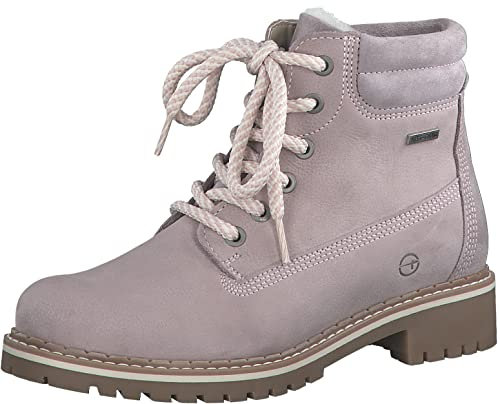 Tamaris Damen Bequemschuhe, Frauen Schnürschuhe,Wechselfußbett,DUOtex,wasserabweisend,warm gefüttert,Low-tie,Halbschuhe,Light Mauve,37 EU