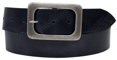 AnnaMatoni Damen Ledergürtel mit Modischer Schließe Damen Gürtel 4cm breit Echt Leder Gürtel (Marine 490, TW115-130cm Gesamtlänge)