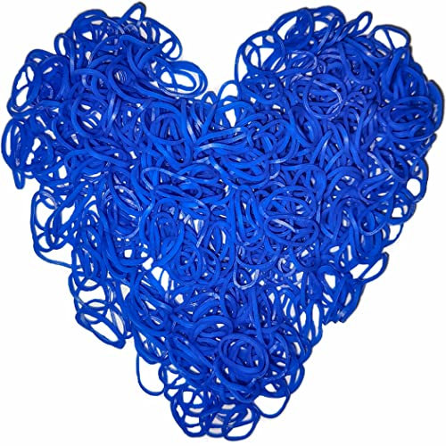 Yowamho 900 Gummibänder Dunkelblau mit 24 S-Clips und 1 kleinen Häkelnadel, Gummibänder für Armbänder.