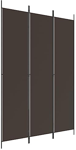 vidaXL Paravent 3-TLG. Raumtrenner Raumteiler Trennwand Umkleide Sichtschutz Spanische Wand Wohnzimmer Schlafzimmer Braun 150x220cm Stoff