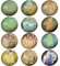 Berkin Arts 12Pcs Cute Round Crystal Glass Strong Magnetic Refrigerator Magnet Fridge Sticker Cloisonnism Vintage Tree of Life The Kiss Gustav Klim Series