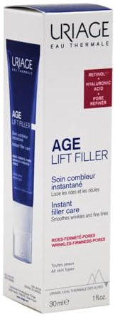 Uriage Age Lift Instant Filler Tagespflege mit Retinol & Hyaluronsäure - Sofortiger Füll-& Weichzeichner-Effekt. Ideale Make-up-Unterlage - Parfümfrei - Für empfindliche Haut geeignet - 30ml