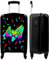 NoBoringSuitcases.com® Kindertrolley Jungen Handgepäck Mini Koffer Suitcase Geschenk - Gaming - Controller - Neon - 55x35x20cm