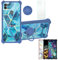 Aroepurt Hülle Für Gigaset GS5 hülle Kompatibel mit Gigaset GS5 Hülle Case Handyhülle Schutzhülle Cover [Mit 9H Härte HD Schutzfolie] PC + Silikon Ständer IMDL-LS