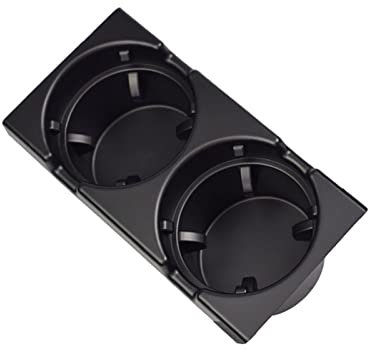 EVURU Support de Verre d'eau de Console Centrale Noire de Voiture Porte-Bouteille de Boisson Plateau de pièce de Monnaie adapté for BMW série 3 E46 323i 318I 320I 1998-2006 51168217953 Porte-gobelets