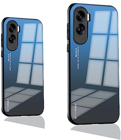 PEIYE Étui Coque pour Honor 90 Lite, Protection Antichoc et Anti-Rayures en TPU Souple en Silicone et Verre Trempé avec Dos Coloré Dégradé -7