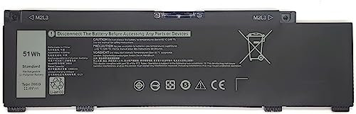 ASKC 266J9 Batterie pour Dell G3 15 3500 3590 3790 G5 15 5500 SE 5505 Inspiron 5490 Ins 15PR-1545W 1548BR 1645W 1648BR 1742BR 1742W 1748BR P89F P89F001 P89F002 P89F003 P89F004 51Wh