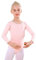 Bezioner Body Danza Classica Bambina Body Ginnastica Artistica Bambina Ballet Leotard Manica Lunga per 3-12 Anni Rosa 110