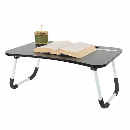 Folding Lap Desk for Laptop,Portable Laptop Desk Bed Table Standing Work Table Bed Tray with USB Port and USB light/Cup Holder/Laptop stand for Bed Couch/Sofa
