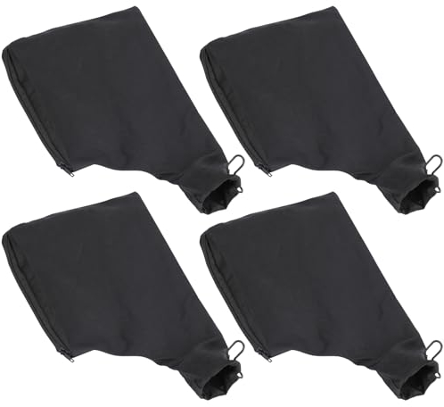 4Pcs Black Dust Collection Bag for Miter Saw Table Saw Miter Saw Dust Bag Black Dust Collection Bag 255 Model with Zipper and Wired Adjustable Stand Dust Bag or Miter Saw, Tank Belt Sander, Edge Plane